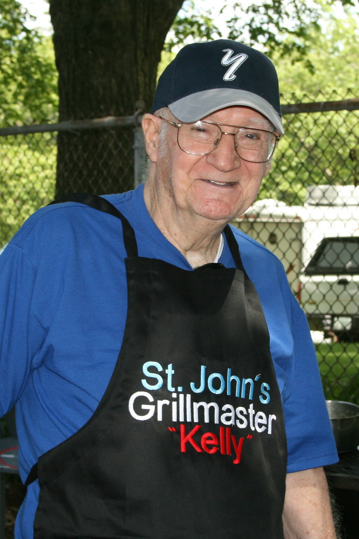 Dennis Kelly at barbecue